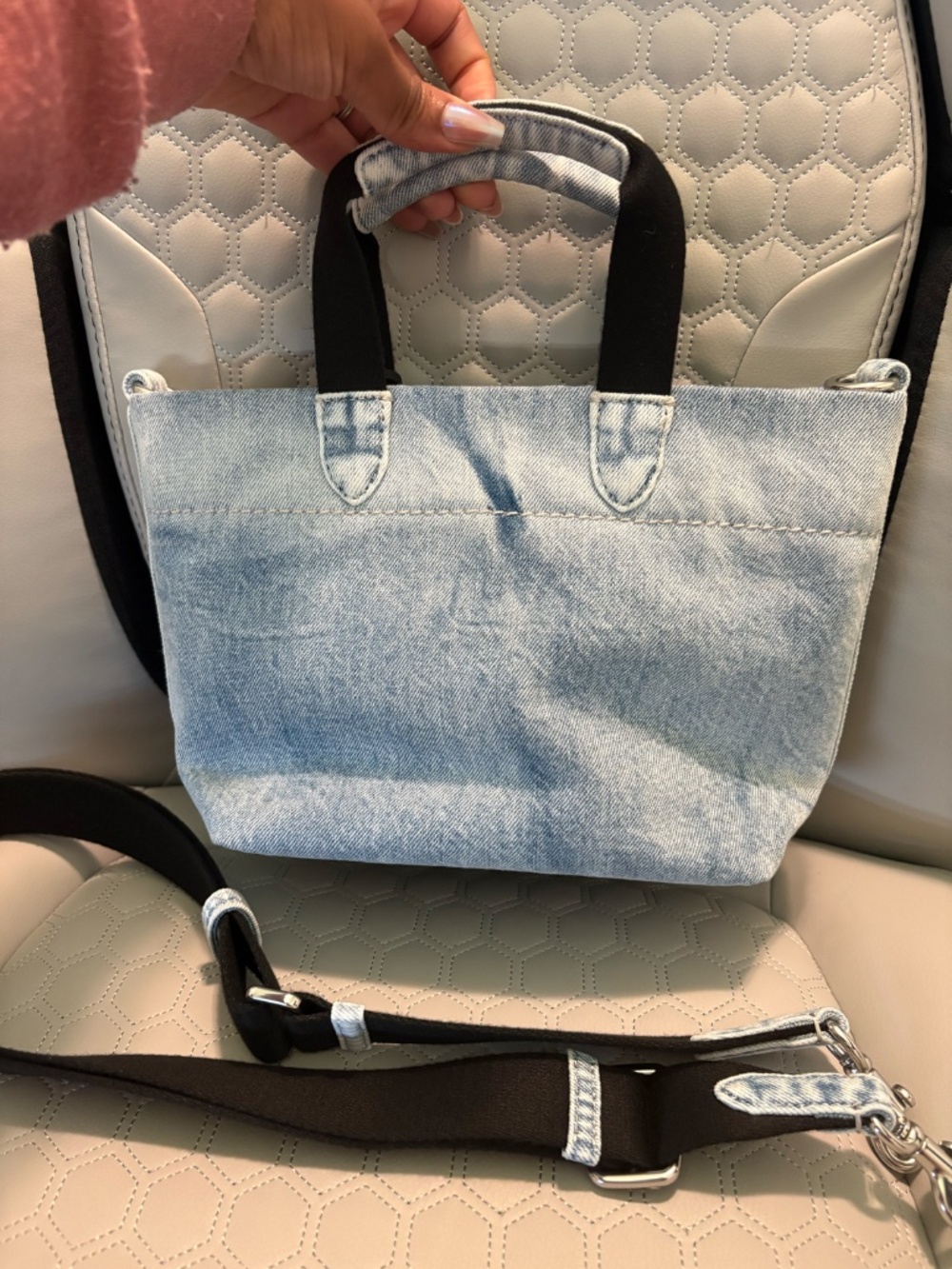 Coach Outlet Men's Mini Tour Tote Bag In Loved Denim - Picture 2 of 7